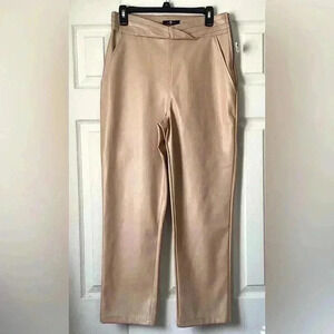 7 For All Mankind Medium  Tan Vegan Leather Pants NWT
